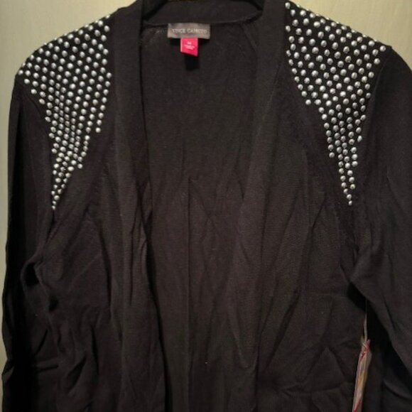 Studded Shoulder Open Front Cardigan - NWT - Picture 8 of 16